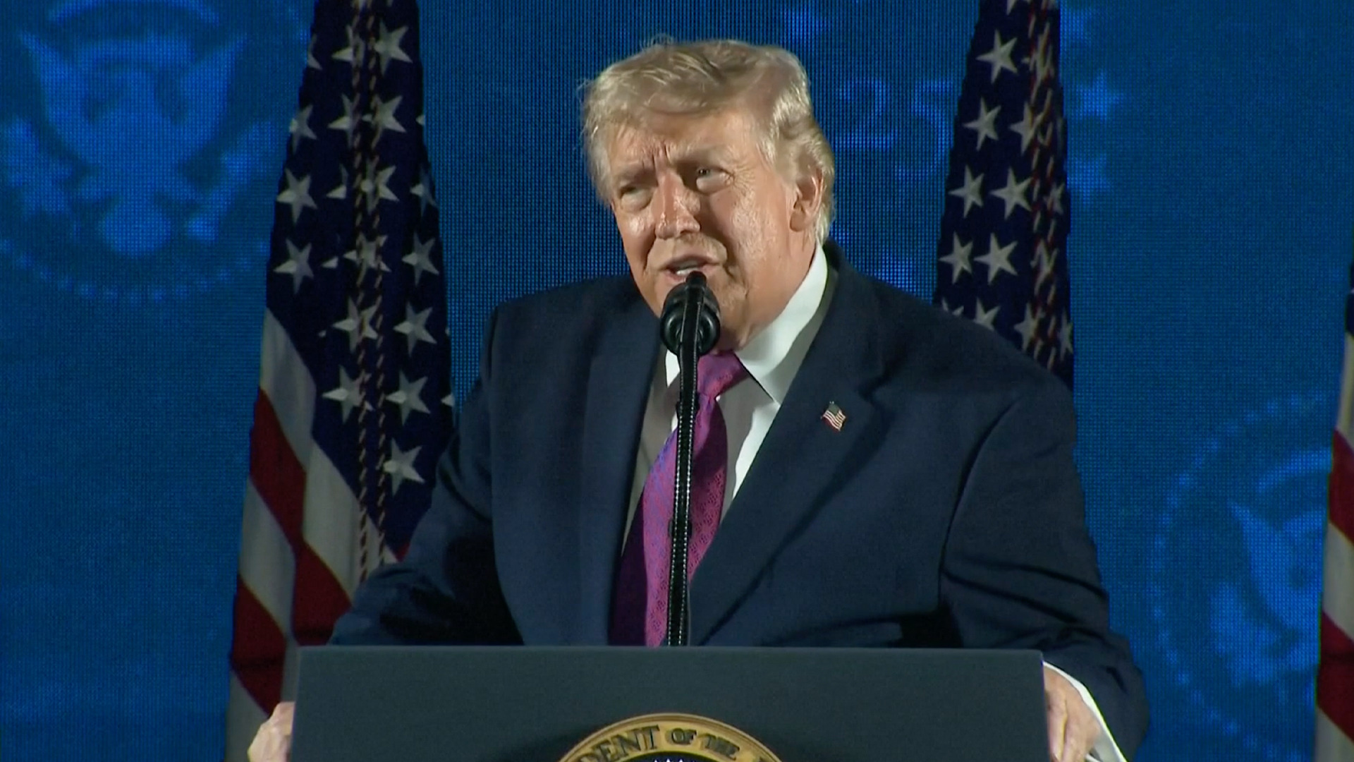 Video thumbnail for Trump calls communism a ‘mortal threat’ at US 250th birthday event