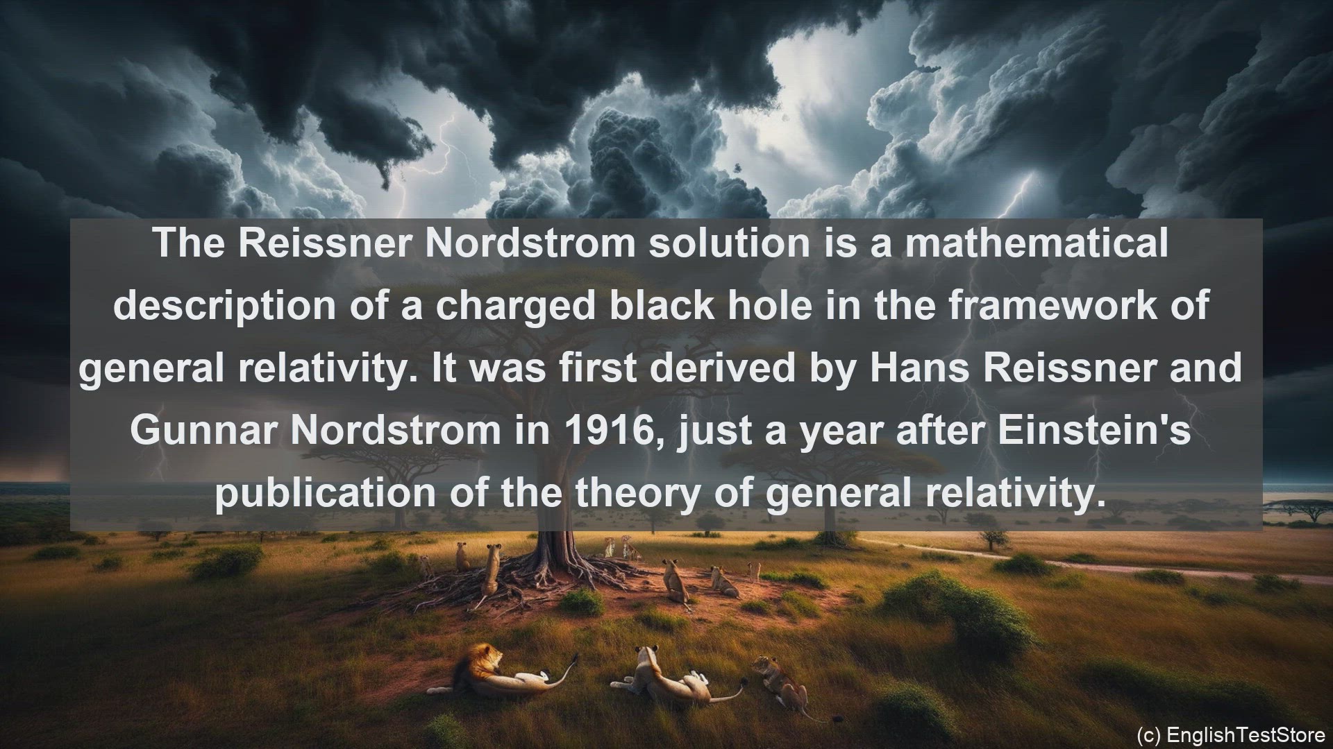 'Video thumbnail for Reissner nordstrom solution in science  definition and examples'