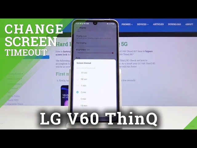 Video thumbnail for How to Set up Screen Timeout in LG V60 ThinQ 5G – Adjust Screen Blackout
