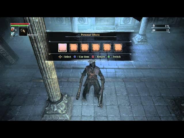 Video thumbnail for Bloodborne - Church of the Good Chalice: Wheelchair Minigun Combat, Communion Caryll Rune Location