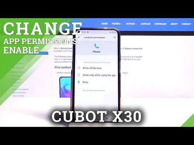 Video thumbnail for How to Open Apps Permission in CUBOT X30 – Apps Settings