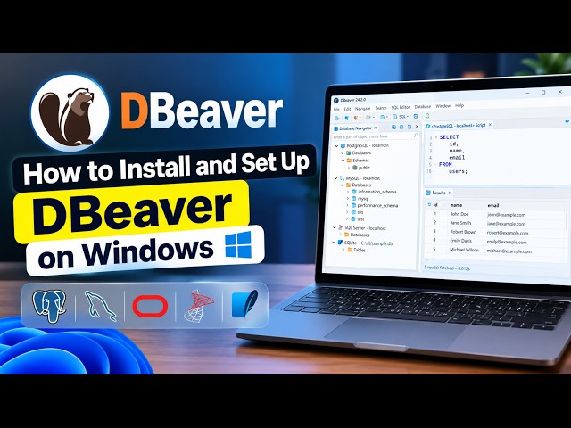 Video thumbnail for How to install and set up DBeaver on Windows 11
