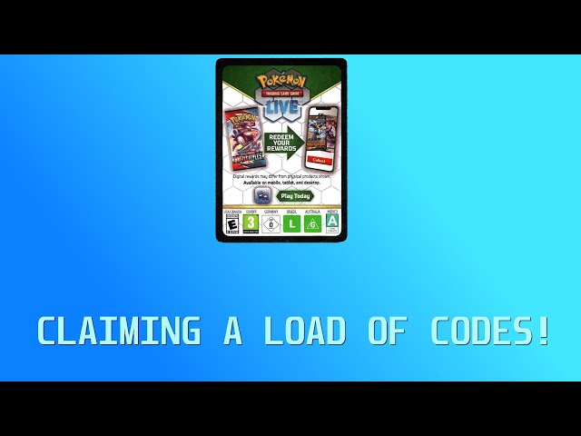Video thumbnail for Claiming a bunch of pokemon card codes!