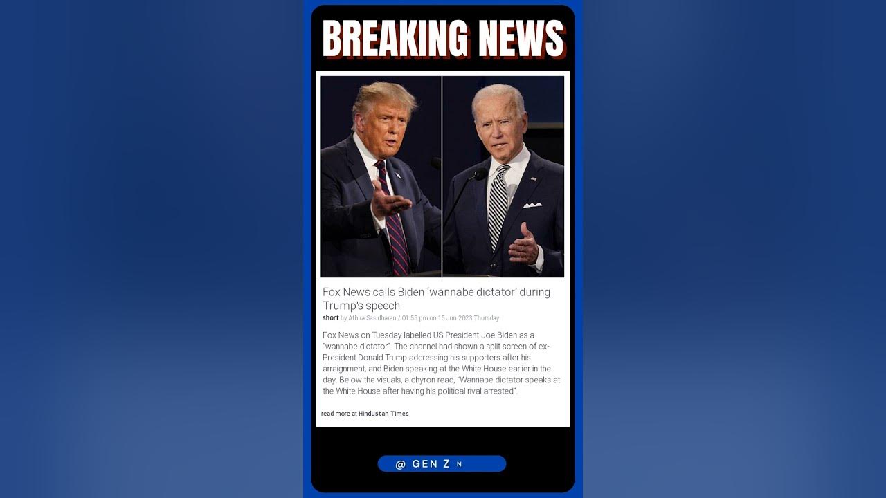 Video thumbnail for Actual Information | Fox News Labels Biden "Wannabe Dictator": Criticism Ensues | #shorts #news
