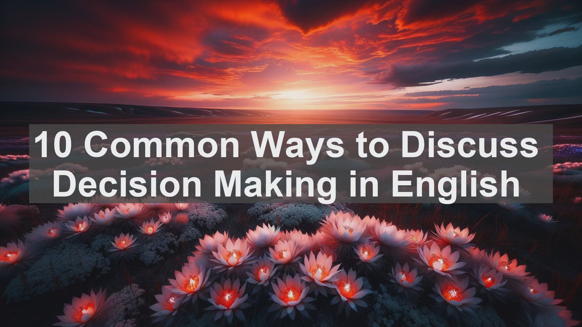 'Video thumbnail for 10 Common Ways to Discuss Decision Making in English '
