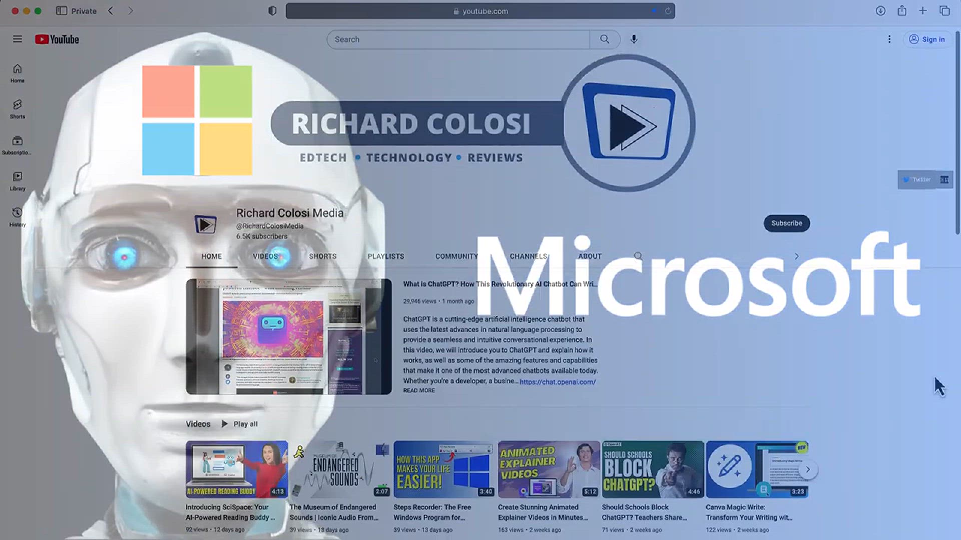 'Video thumbnail for Microsoft vs. Google and The AI Search War'