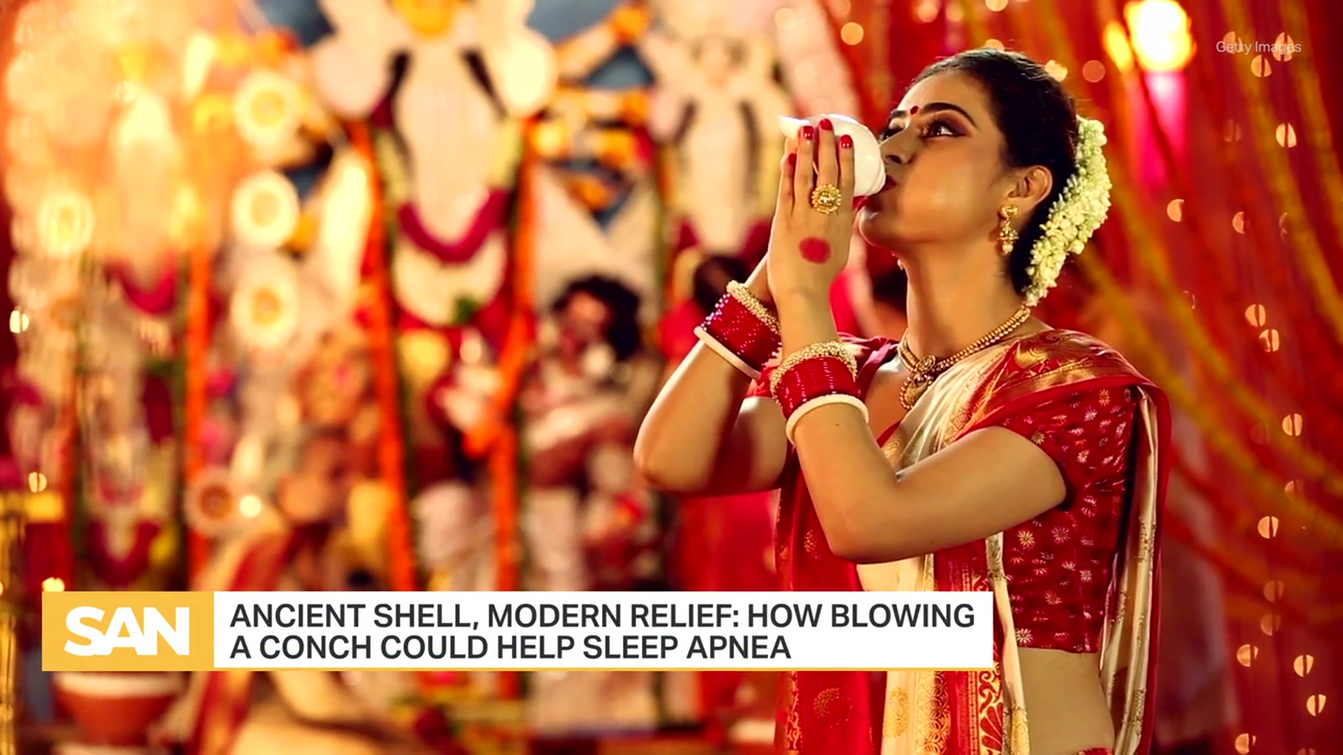 'Video thumbnail for Ancient shell, modern relief: How blowing a conch could help sleep apnea'