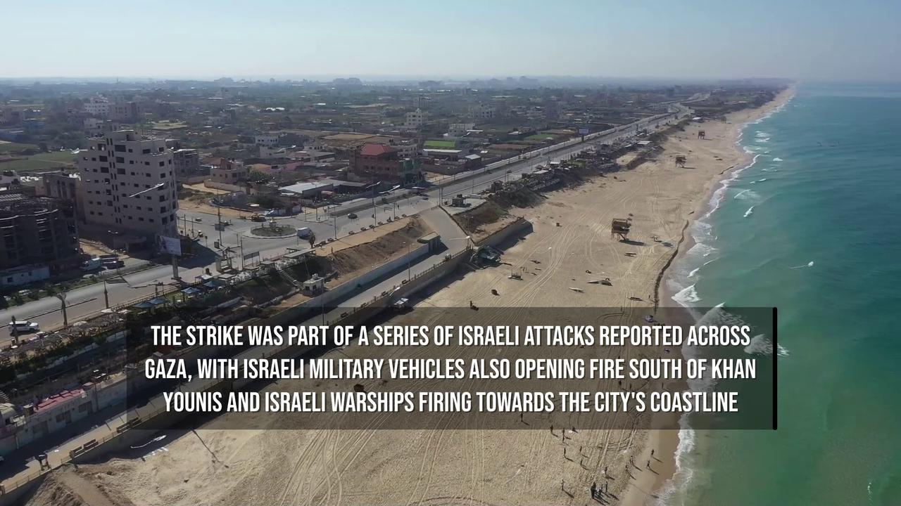Video thumbnail for Israeli Drone Strike Kills Three Family Members in Southern Gaza.