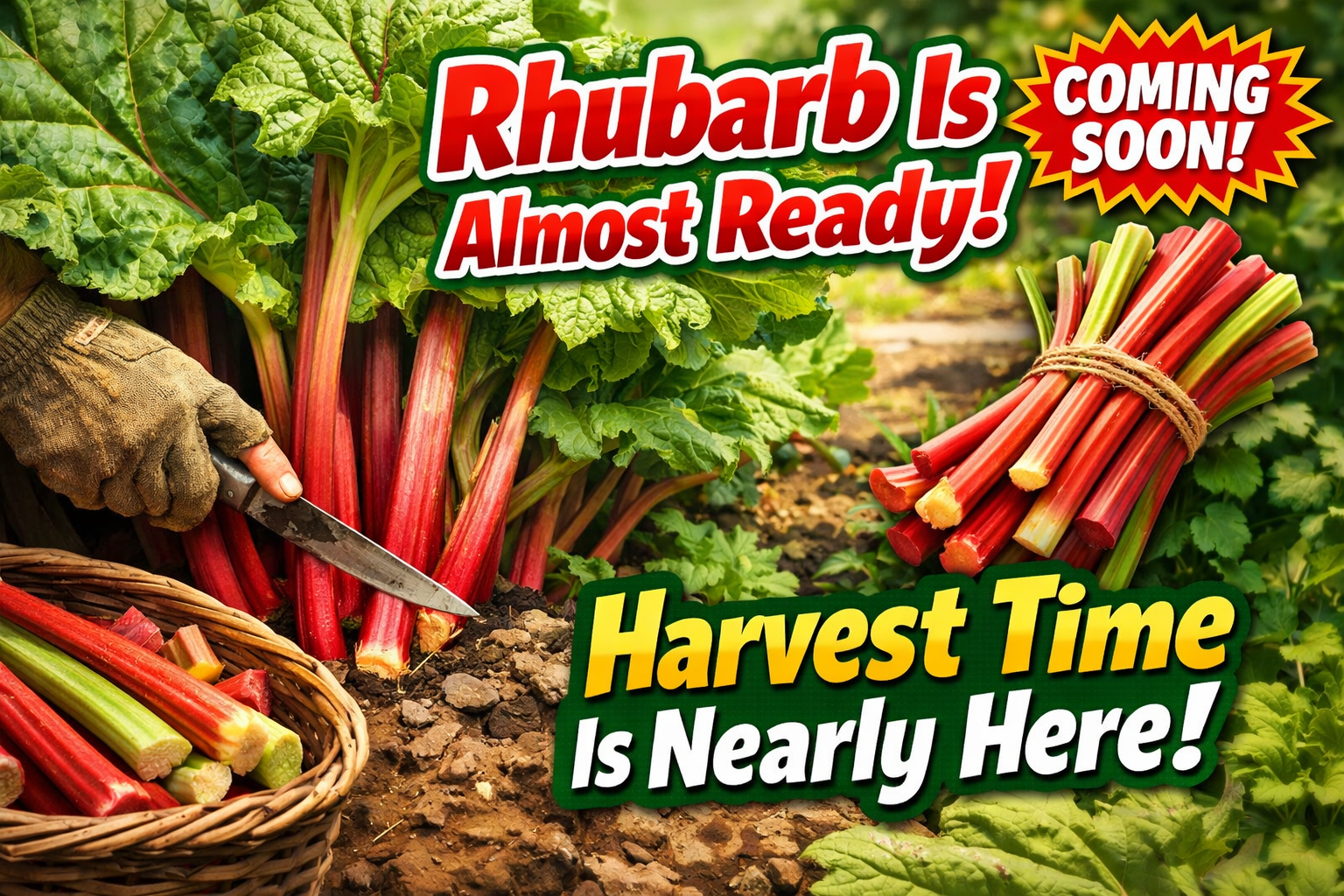 Video thumbnail for Rhubarb Is Almost Ready!  Harvest Time Is Nearly Here!