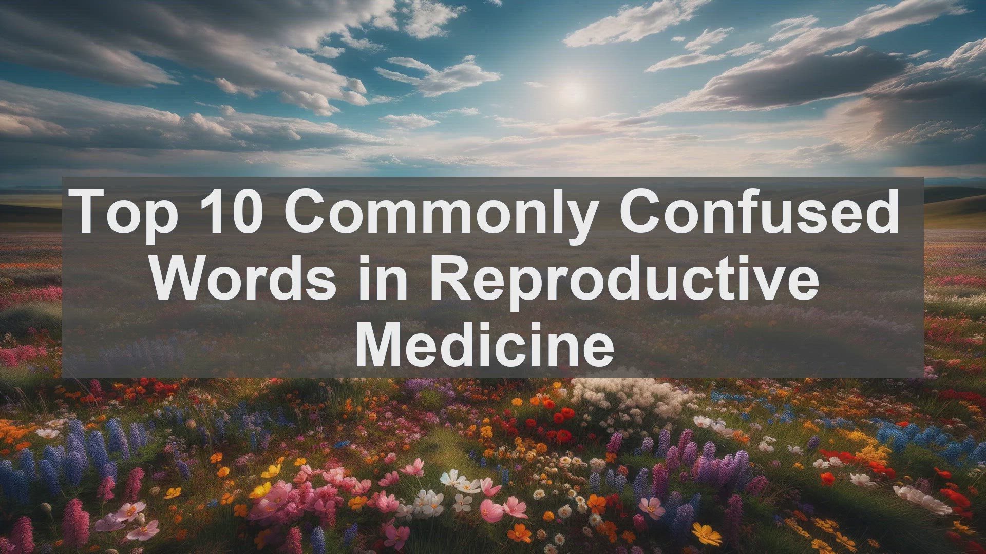 'Video thumbnail for Top 10 Commonly Confused Words in Reproductive Medicine'