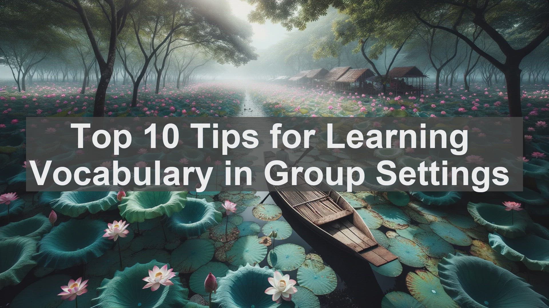 'Video thumbnail for Top 10 Tips for Learning Vocabulary in Group Settings'