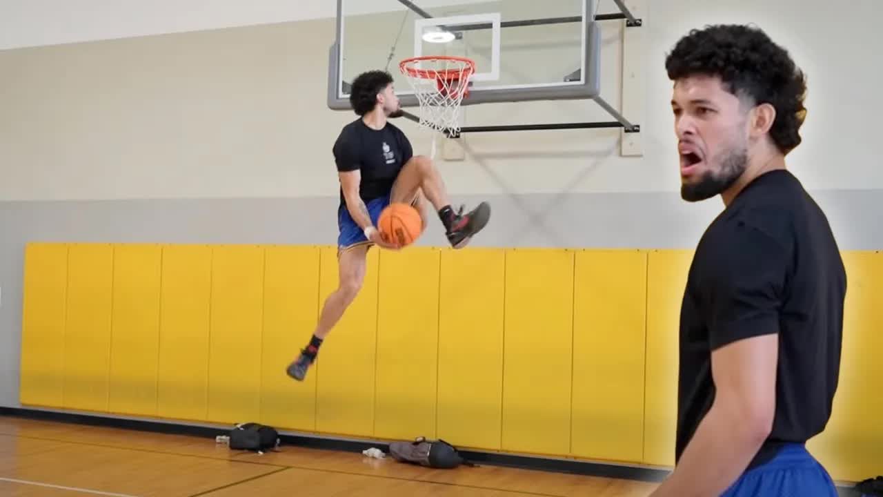 Video thumbnail for isaiah rivera: best 360 between the legs dunk ever!