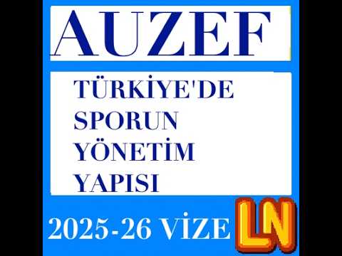 Video thumbnail for Türkiye’de Sporun Yönetim Yapısı 2025-2026 Vize Soruları