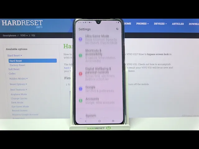 Video thumbnail for How to Set High Contrast Text in VIVO V21 – Change Contrast Text