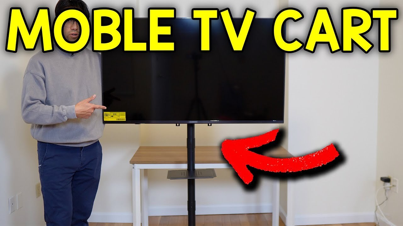 Video thumbnail for Bontec Mobile Cart TV Stand Assembly and Overview