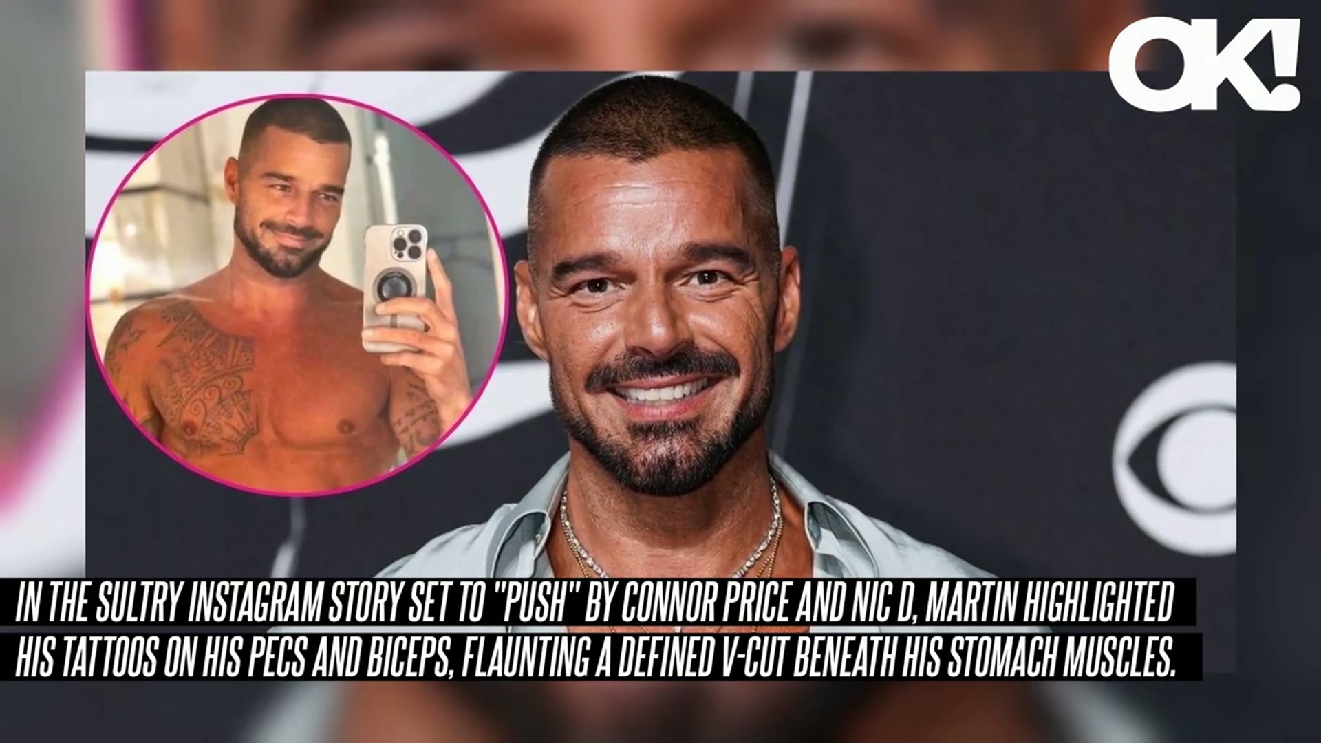 'Video thumbnail for Ricky Martin, 53, Poses Naked in Shocking Shirtless Selfie: Photo'