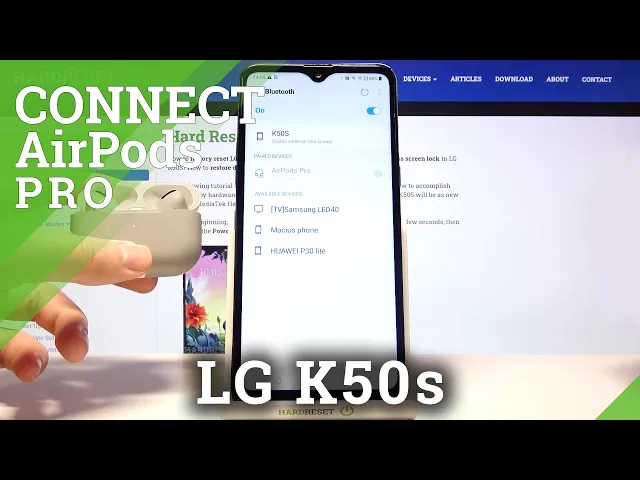 Video thumbnail for How to Connect AirPods Pro with LG K50s – Pair Devices