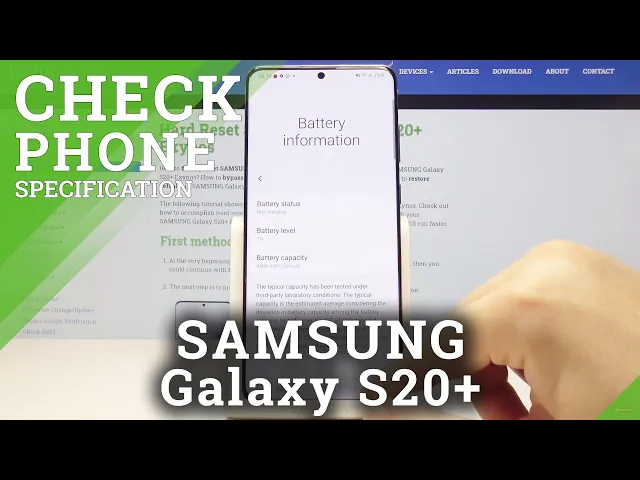 Video thumbnail for How to Check Phone Specs in Samsung Galaxy S20+ | Android Details