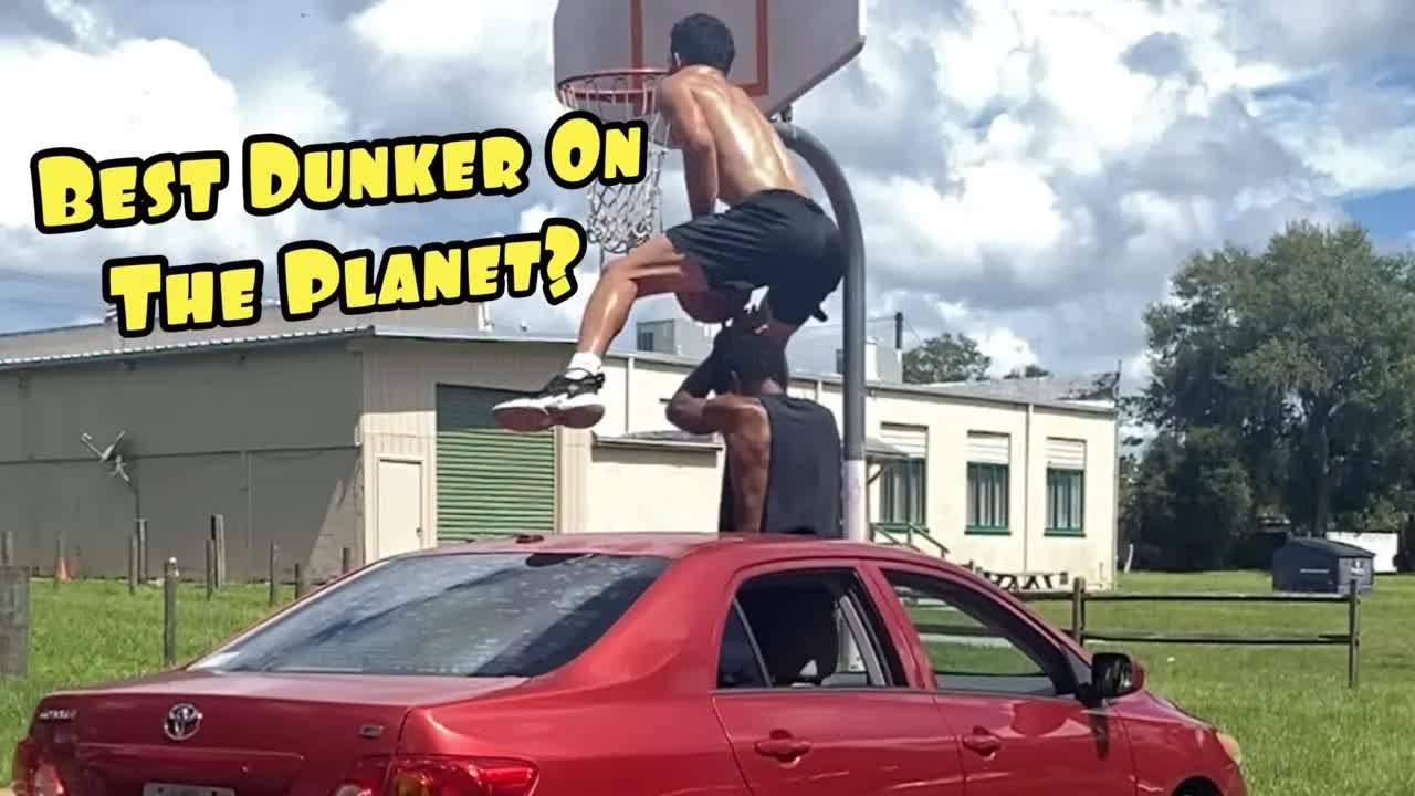 Video thumbnail for INSANE Dunk Session On A 10 Foot Outdoor Rim!!! I Would WIN The NBA Dunk Contest!!