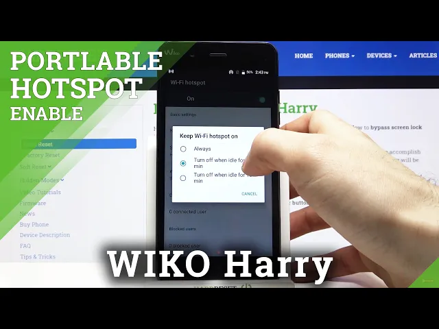Video thumbnail for Share Wi-Fi on WIKO Harry – Portable Hotspot Creating