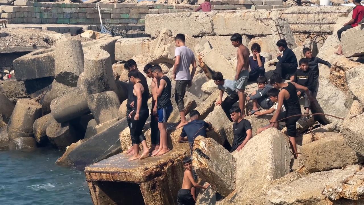 Video thumbnail for Gaza Beach Displaced Palestinians Daily 2.