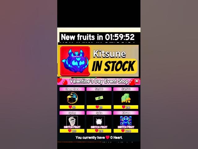 Video thumbnail for KITSUNE FRUIT STOCKED IN EVENT SHOP | BLOX FRUITS | ROBLOX #shortsfeed #shorts #roblox #bloxfruits