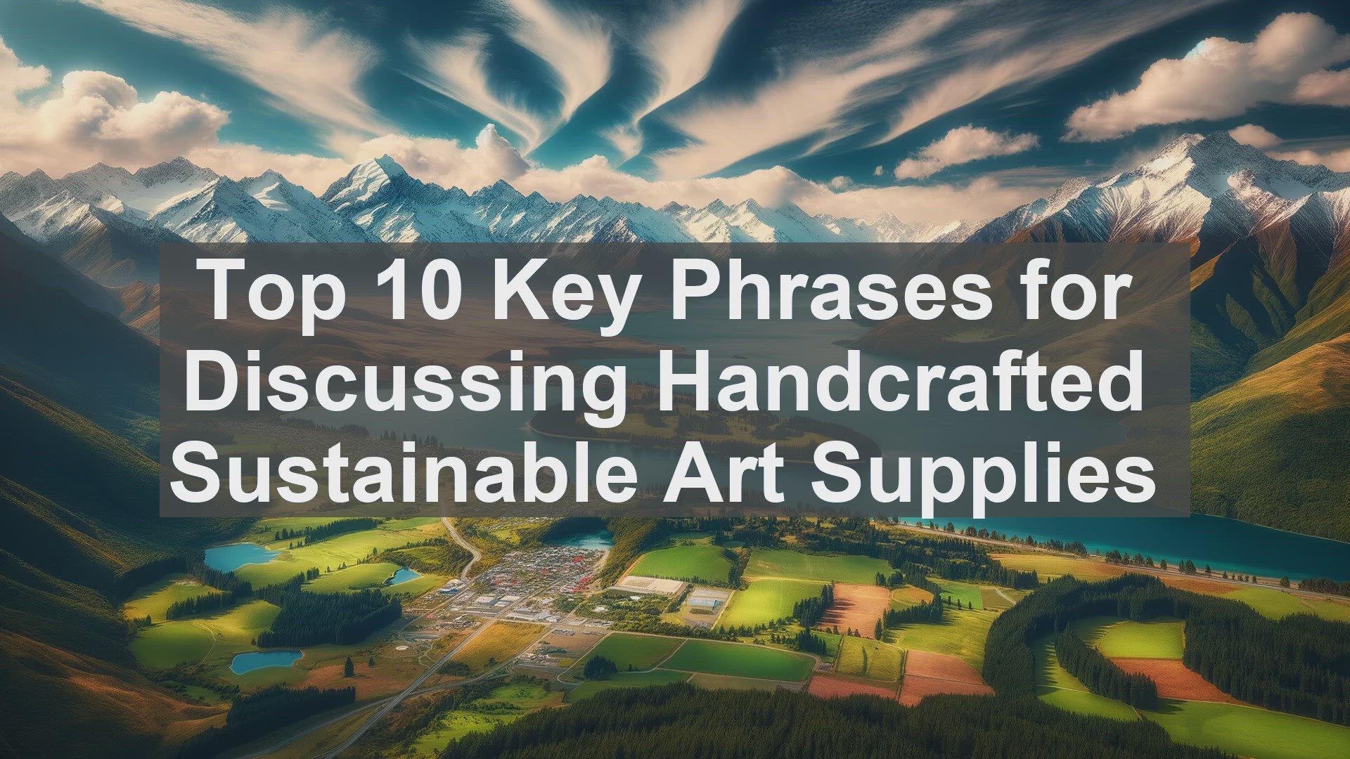 'Video thumbnail for Top 10 Key Phrases for Discussing Handcrafted Sustainable Art Supplies'