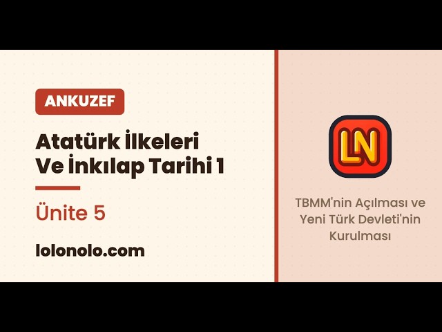Video thumbnail for Ankuzef Atatürk İlkeleri ve İnkılap Tarihi I Ünite 5 Deneme Sınavı