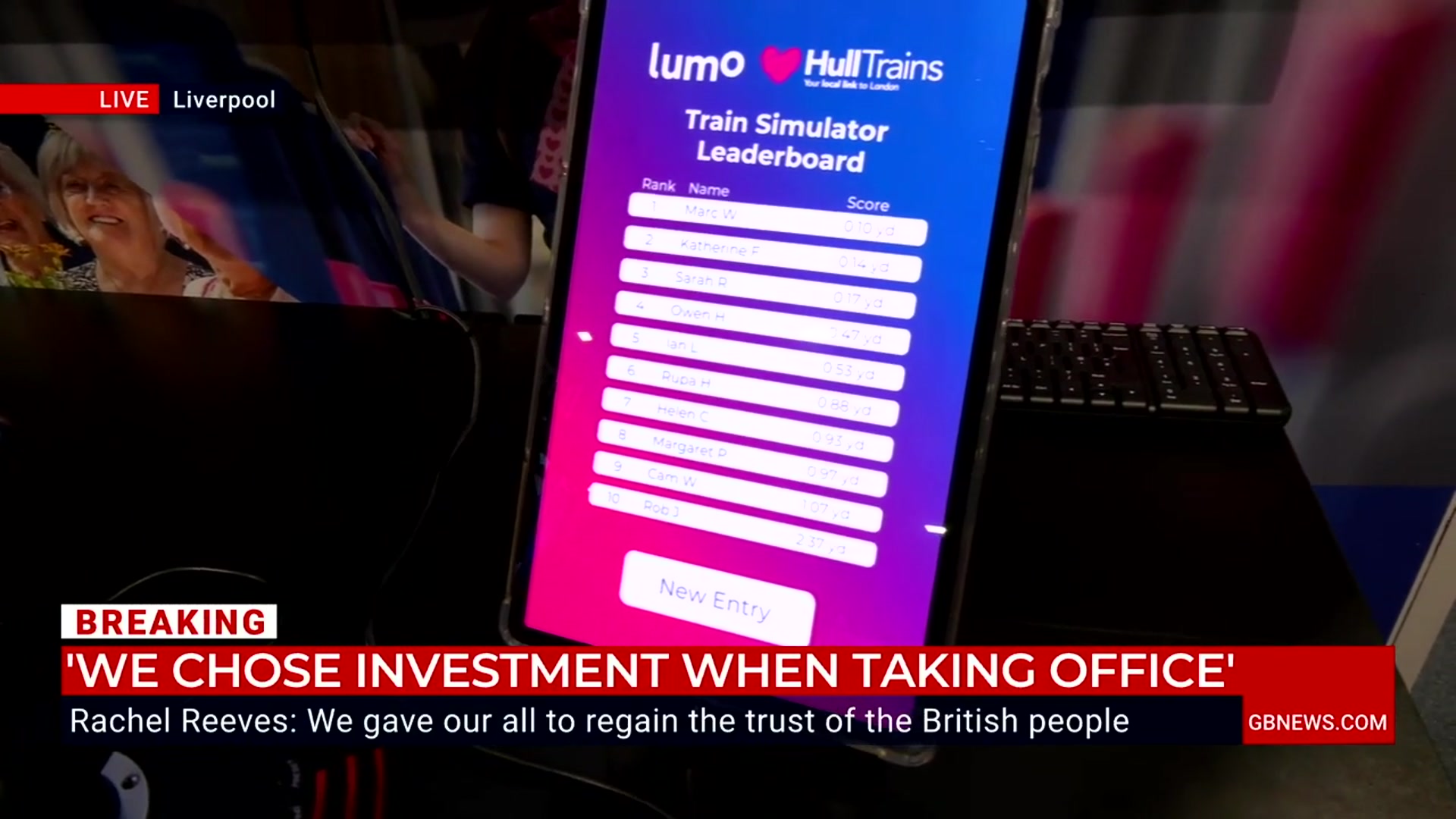 'Video thumbnail for WATCH: Katherine Forster tests out train driver simulator at Labour Party conference'