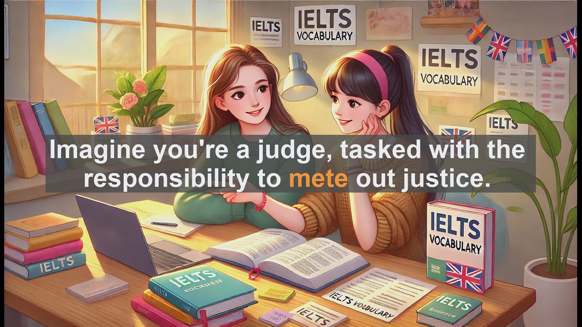 'Video thumbnail for 5000 Must Know IELTS 8.0 Vocabulary - IELTS Vocabulary: Understanding and Using 'Mete' Correctly'