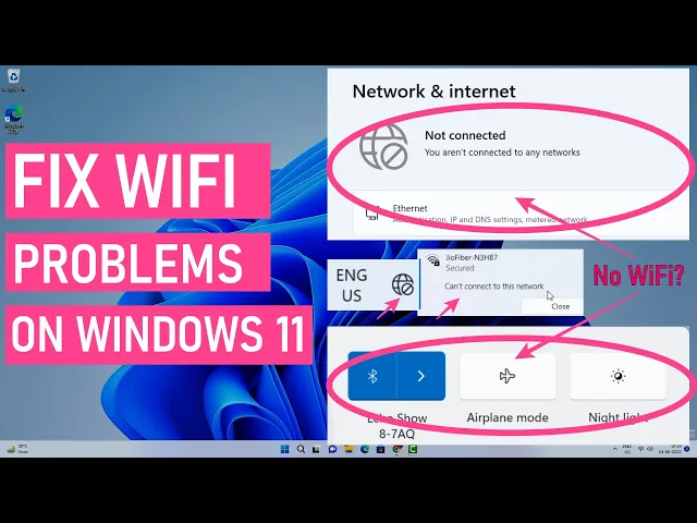 Video thumbnail for How To Fix Wifi Not Working On Windows 11 | Fix All WiFi Issues
