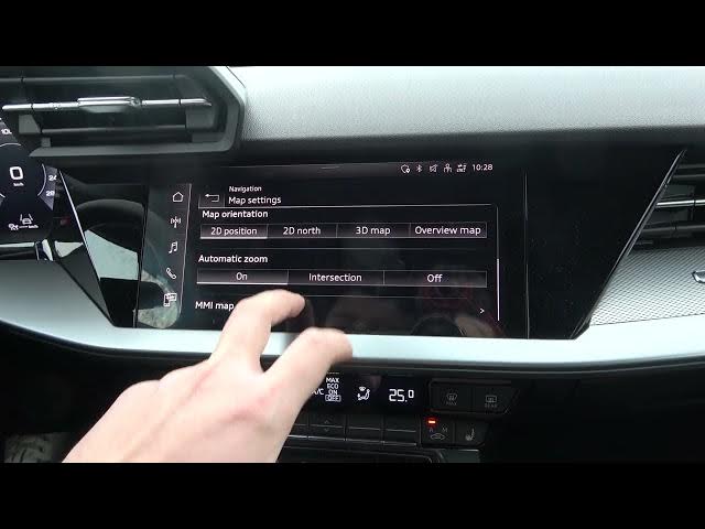 Video thumbnail for How to Find and Manage Navigation Settings in Audi A3 8Y (2020 - ...) - Manage Navigation