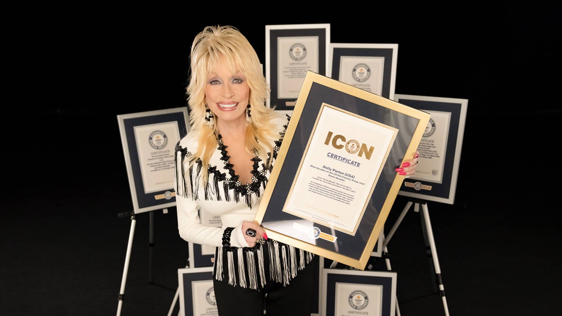 'Video thumbnail for Dolly Parton becomes Guinness World Records ICON'