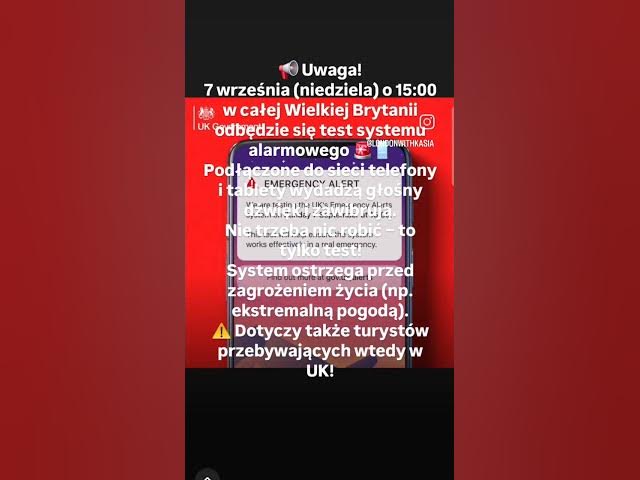 Video thumbnail for Test systemu alarmowego 7.09.2025#london #uk #emergency #londonwithkasia