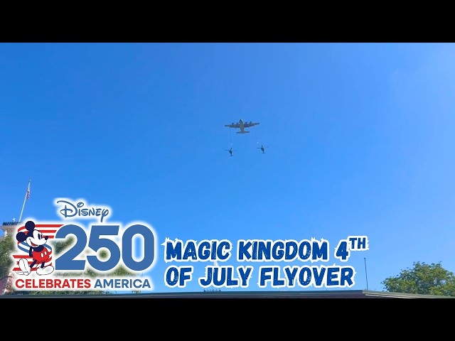 Video thumbnail for Magic Kingdom 4th of July Flyover | Disney Celebrates America 250   4K