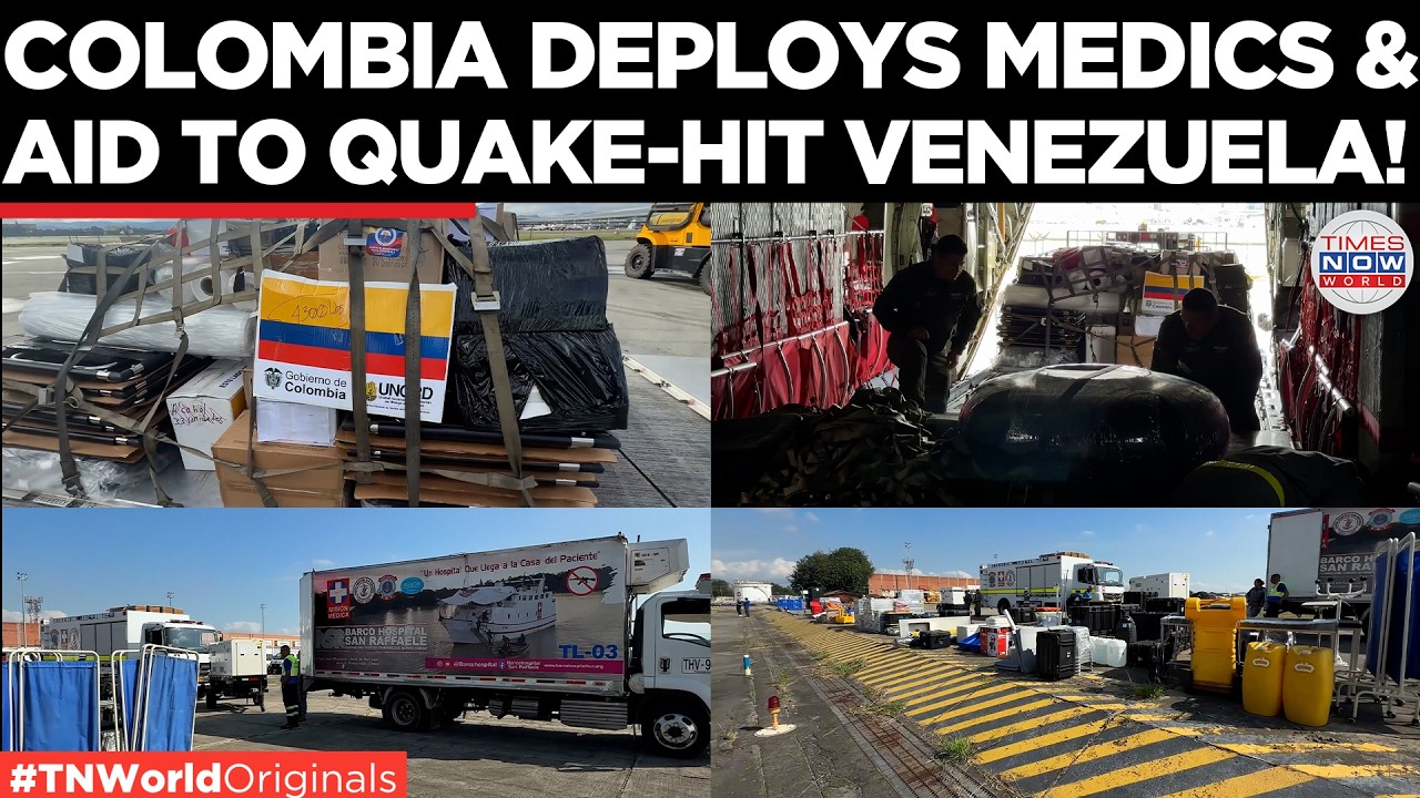 Video thumbnail for VENEZUELA EARTHQUAKE: Colombian Air Force Flies Emergency Medical Teams And Aid Supplies To Caracas