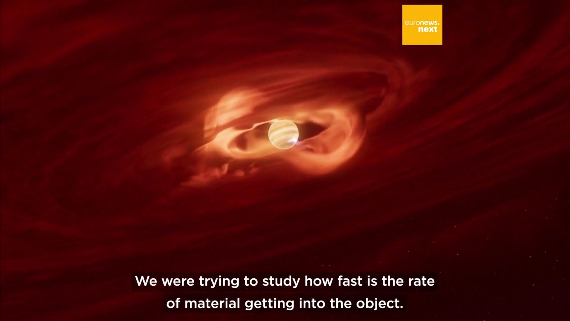 'Video thumbnail for Astronomers spot rogue planet devouring six billion tonnes of gas and dust every second'