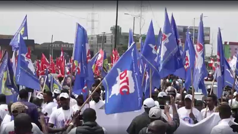 Video thumbnail for Thousands march in DR Congo capital in support of US sanctions against Kabila