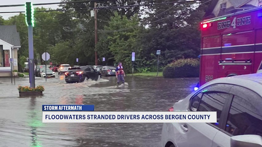Video thumbnail for Flash flooding triggers dozens of water rescues across North Jersey