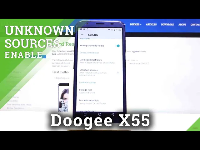 Video thumbnail for How to Allow DOOGEE X55 to Install Apps From Unknown Sources – Allow App Installation