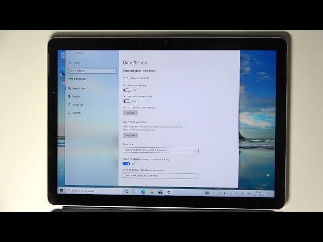 Video thumbnail for How to Change Date & Time on MICROSOFT Surface Go 2 – Adjust Time Settings