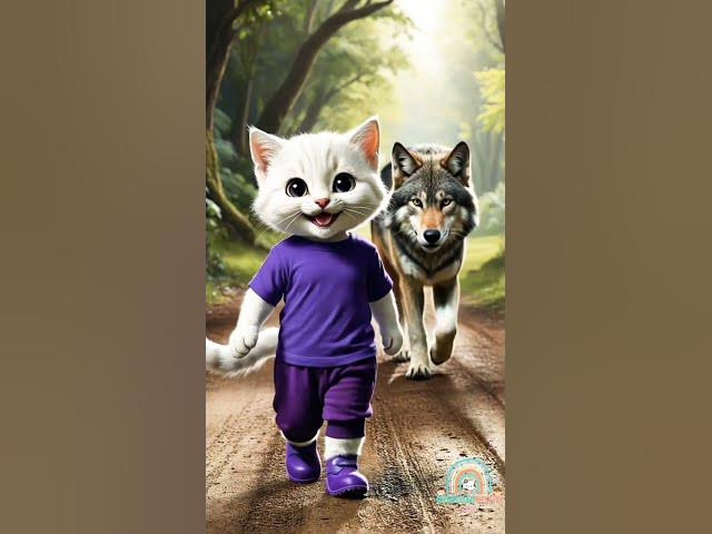 Video thumbnail for Cat and wolf friendship#friendship #friends
