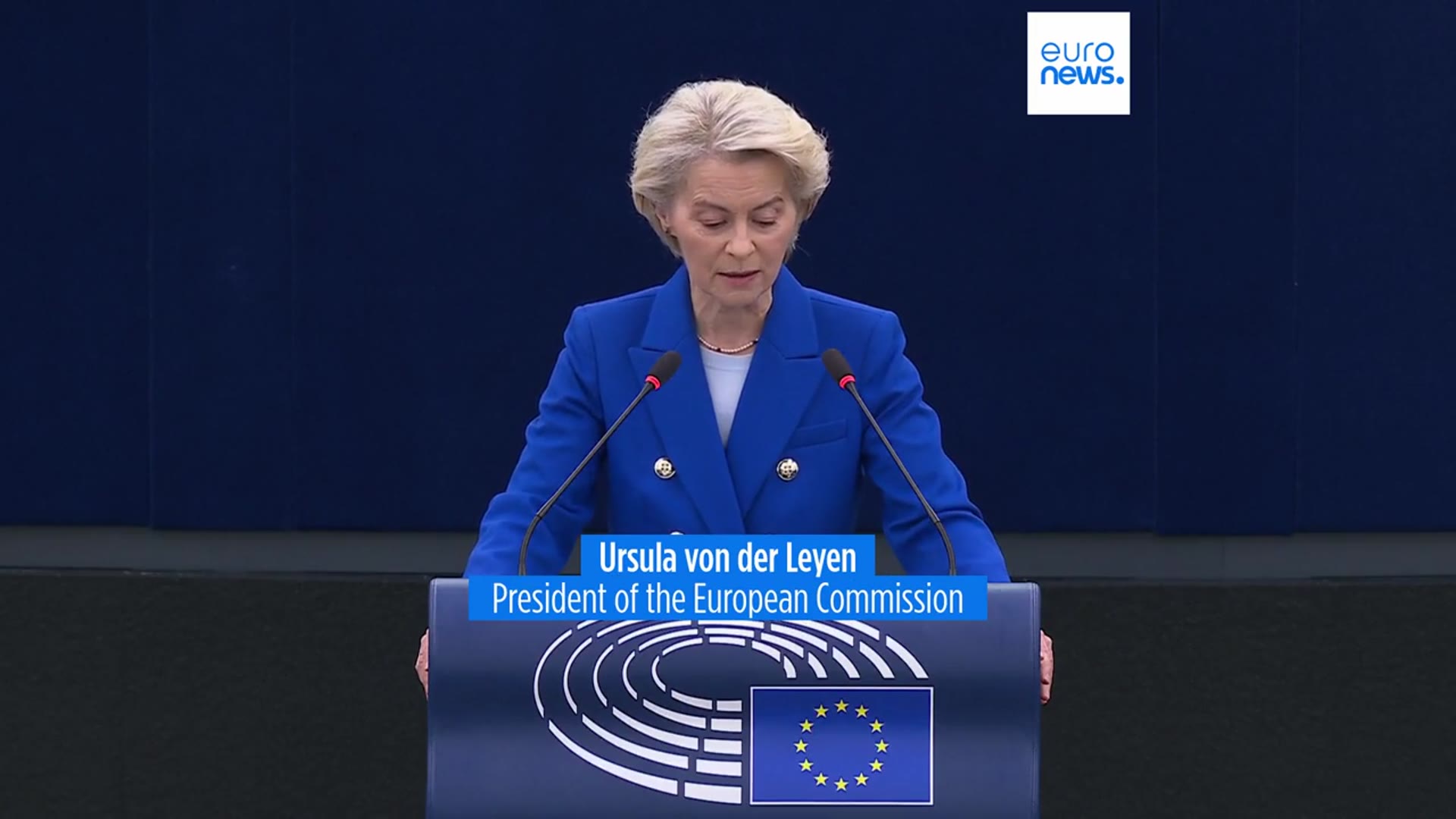 'Video thumbnail for Russia is waging a 'grey zone campaign' against Europe, warns von der Leyen'