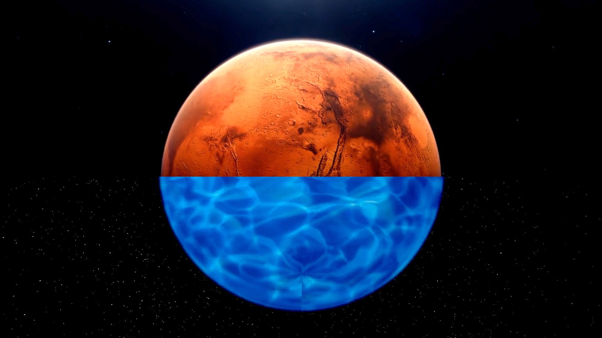 Video thumbnail for Experts say liquid water may lie beneath Mars' crust, not on the surface.