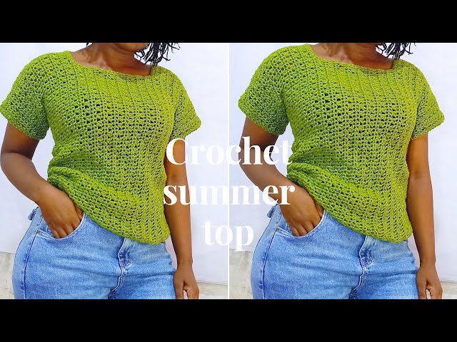 Video thumbnail for Crochet Summer Top Beginner Friendly | How To Crochet A Top | DIY Crochet summer top