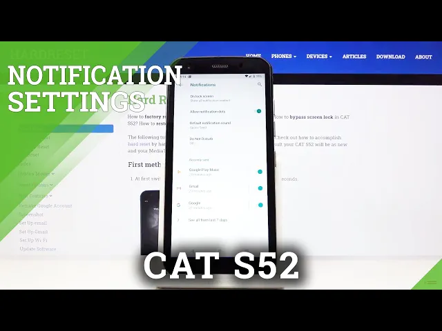 Video thumbnail for How to Hide Notifications on Lock Screen in CAT S52 - Turn Off Pop Ups