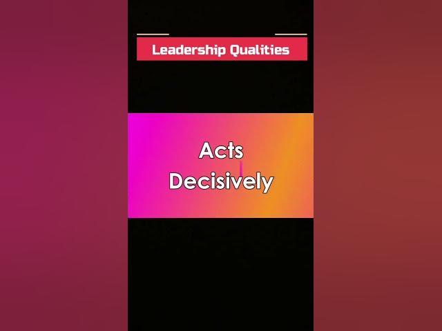Video thumbnail for #Shorts - Leadership Qualities