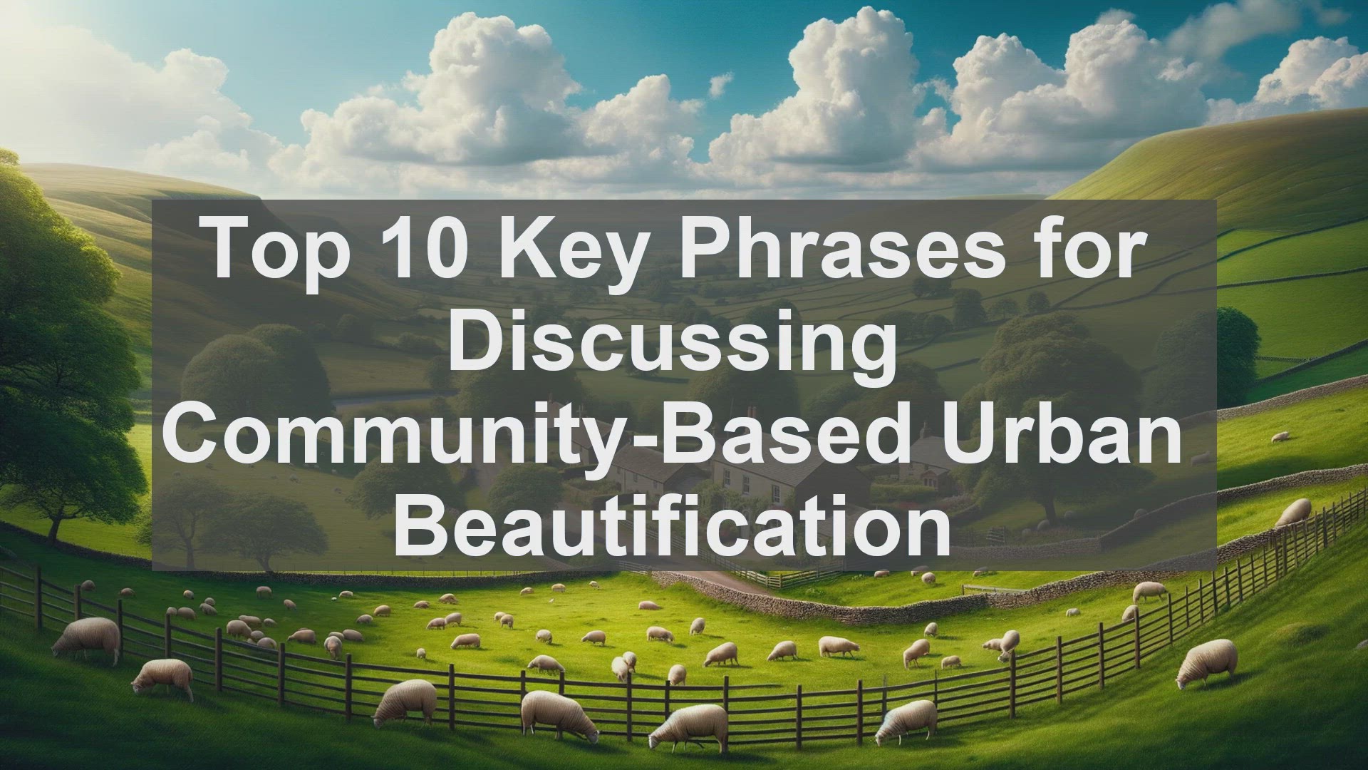 'Video thumbnail for Top 10 Key Phrases for Discussing CommunityBased Urban Beautification'