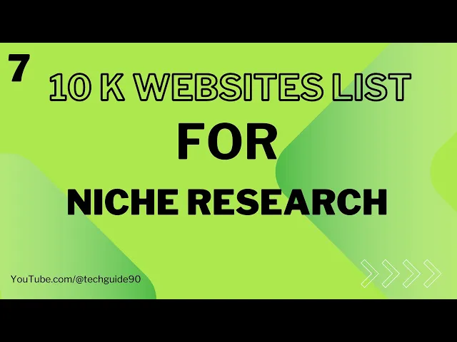 Video thumbnail for 10 Thousand Websites List For Niche Research | Blogging Mastery Course