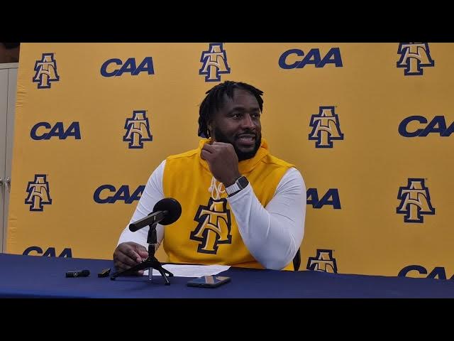 Video thumbnail for N.C. A&T coach Tarrell Robinson after loss to #UNC